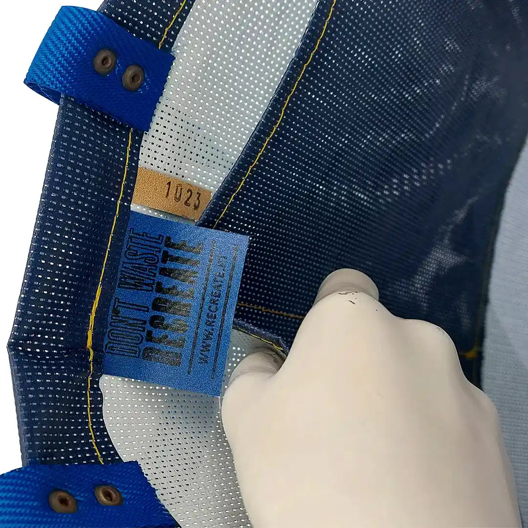 Jack Tote Bag 1023 by ReCreate, made from micro-perforated reclaimed banner with two inner pockets and hand or shoulder carry. - pockets