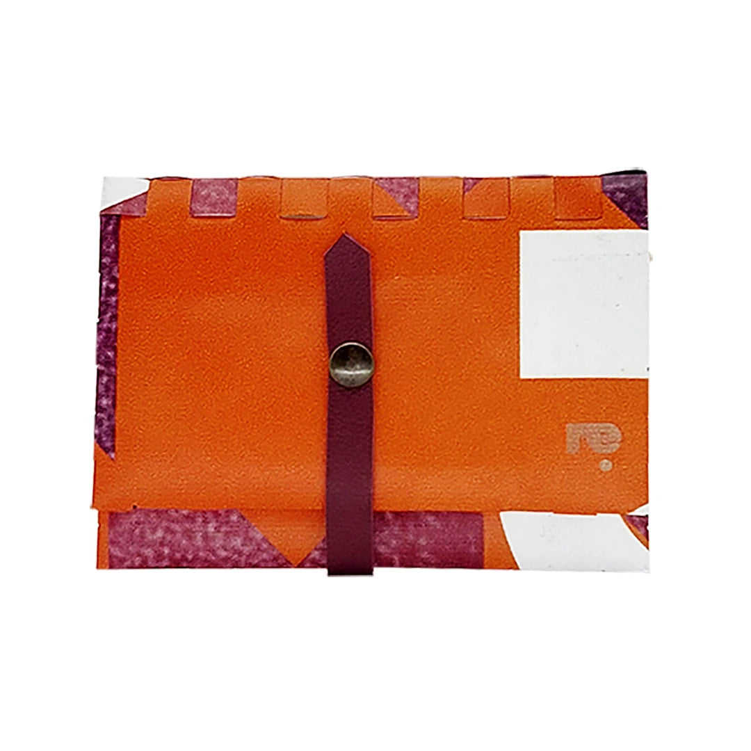Katie Wallet 225 is a versatile ReCreate wallet made from reclaimed advertising banner, with space for documents, money and a small notebook. - front