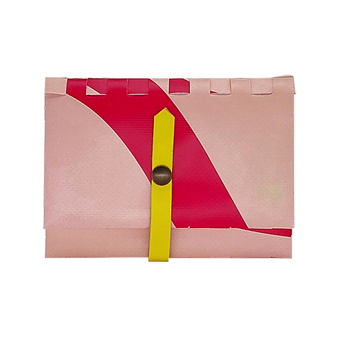 Katie Wallet 225 is a versatile ReCreate wallet made from reclaimed advertising banner, with space for documents, money and a small notebook. - front