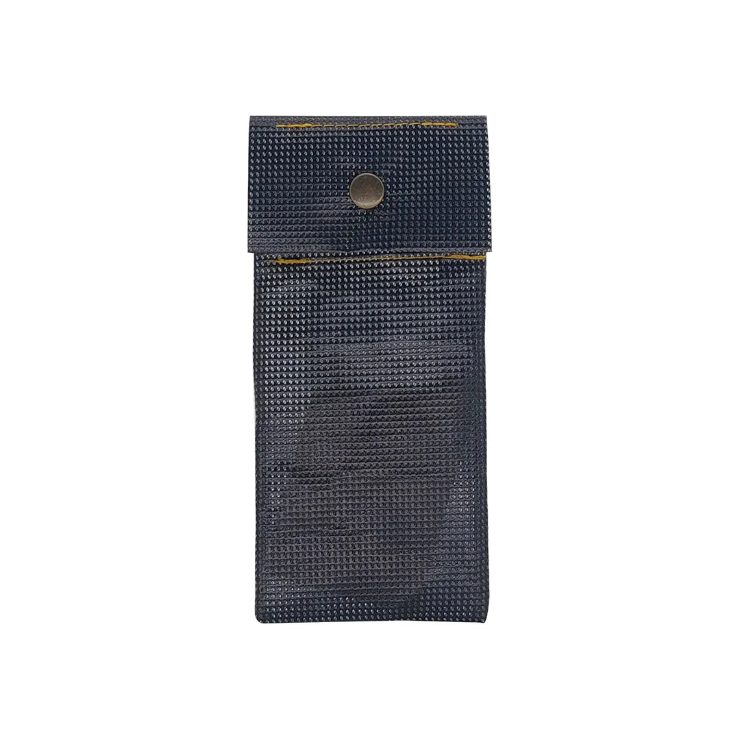 Teco Pouch 826 by ReCreate is a slim pouch made from reclaimed micro-perforated banner, ideal for pencils, pens and other everyday essentials. - front