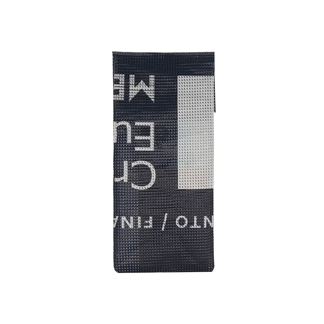 Teco Pouch 826 by ReCreate is a slim pouch made from reclaimed micro-perforated banner, ideal for pencils, pens and other everyday essentials. - back