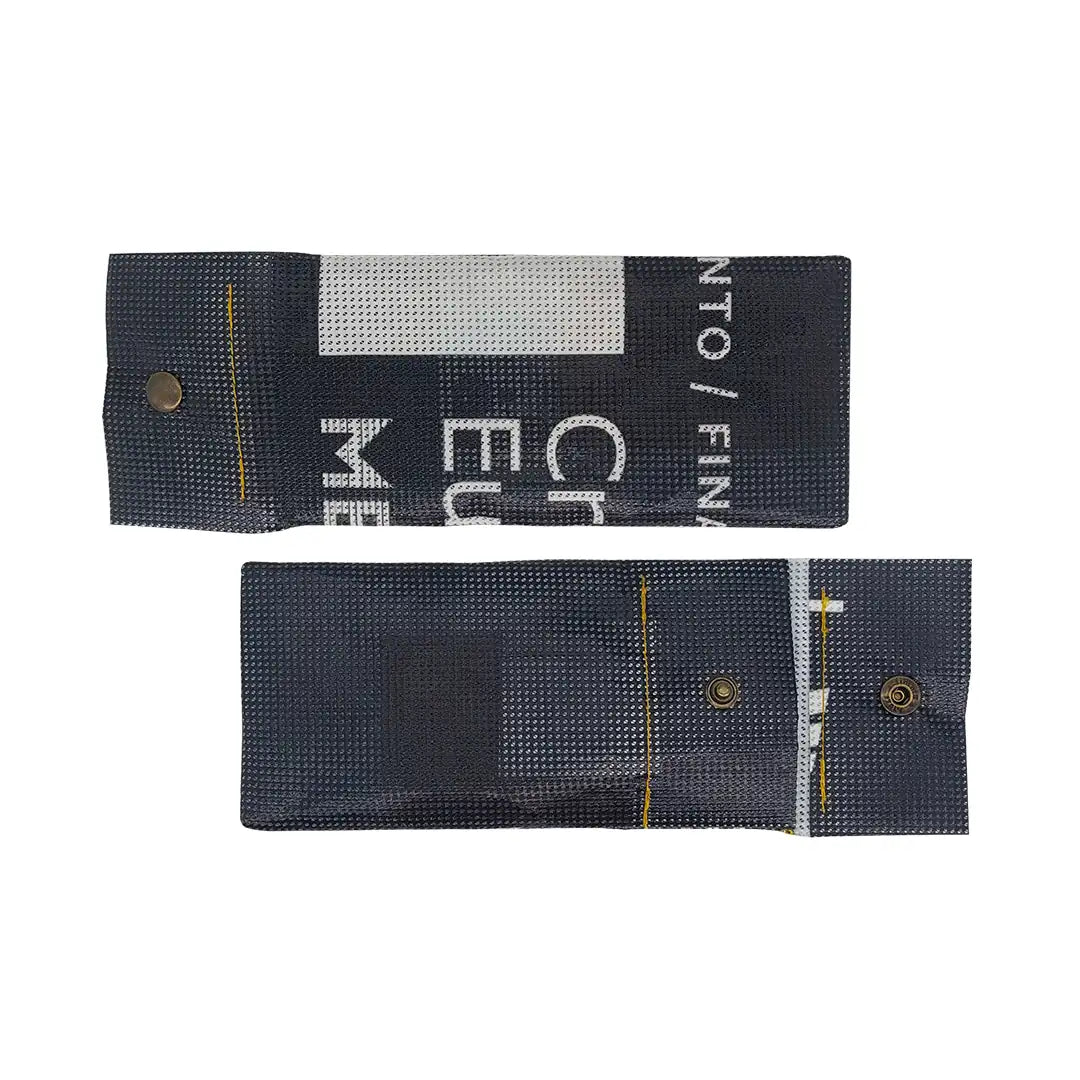Teco Pouch 826 by ReCreate is a slim pouch made from reclaimed micro-perforated banner, ideal for pencils, pens and other everyday essentials. - both sides